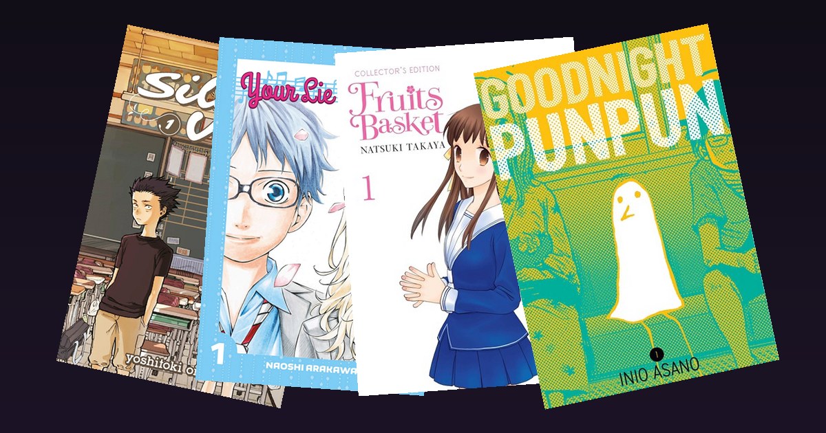 Four emotionally devastating manga volumes on a windowsill at dusk