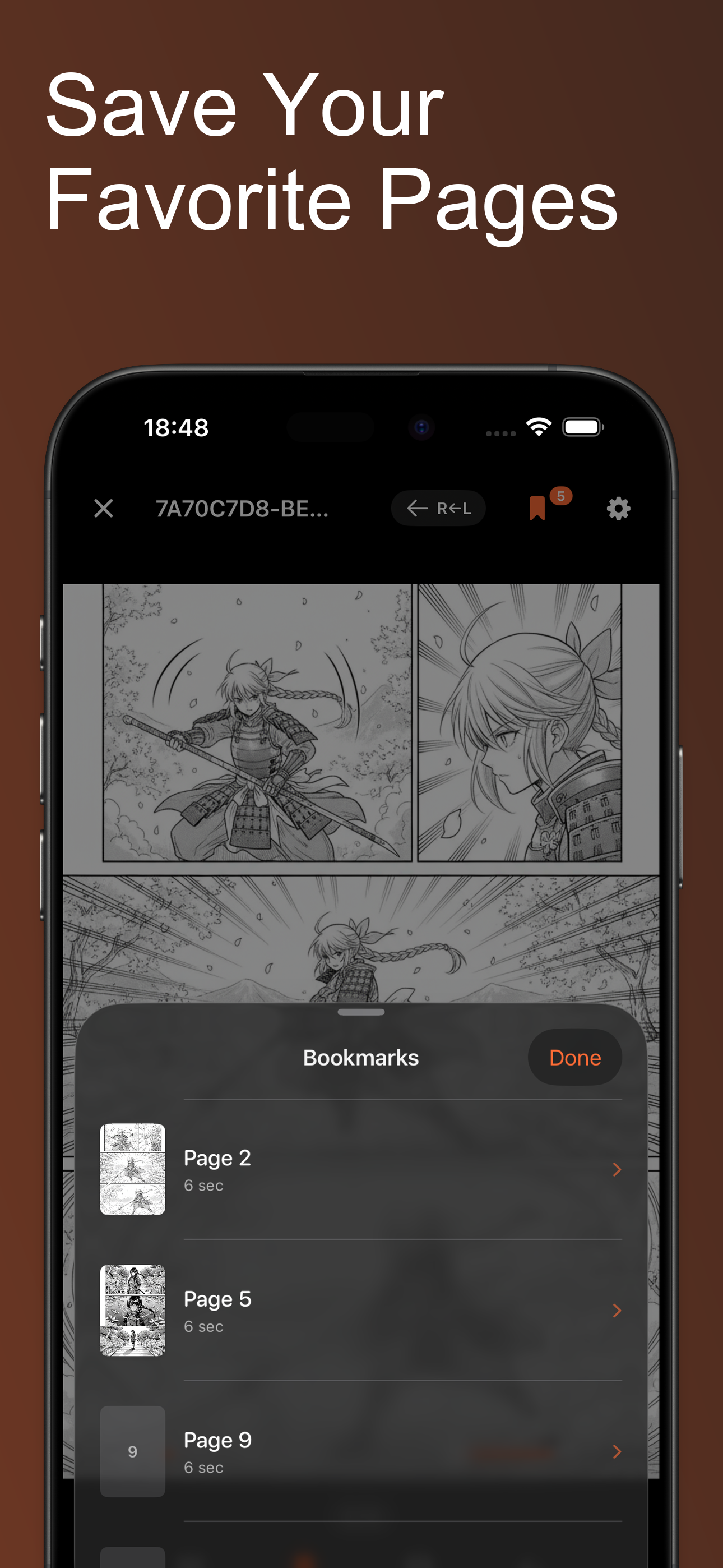 ComicFlow - Bookmark your favorite pages