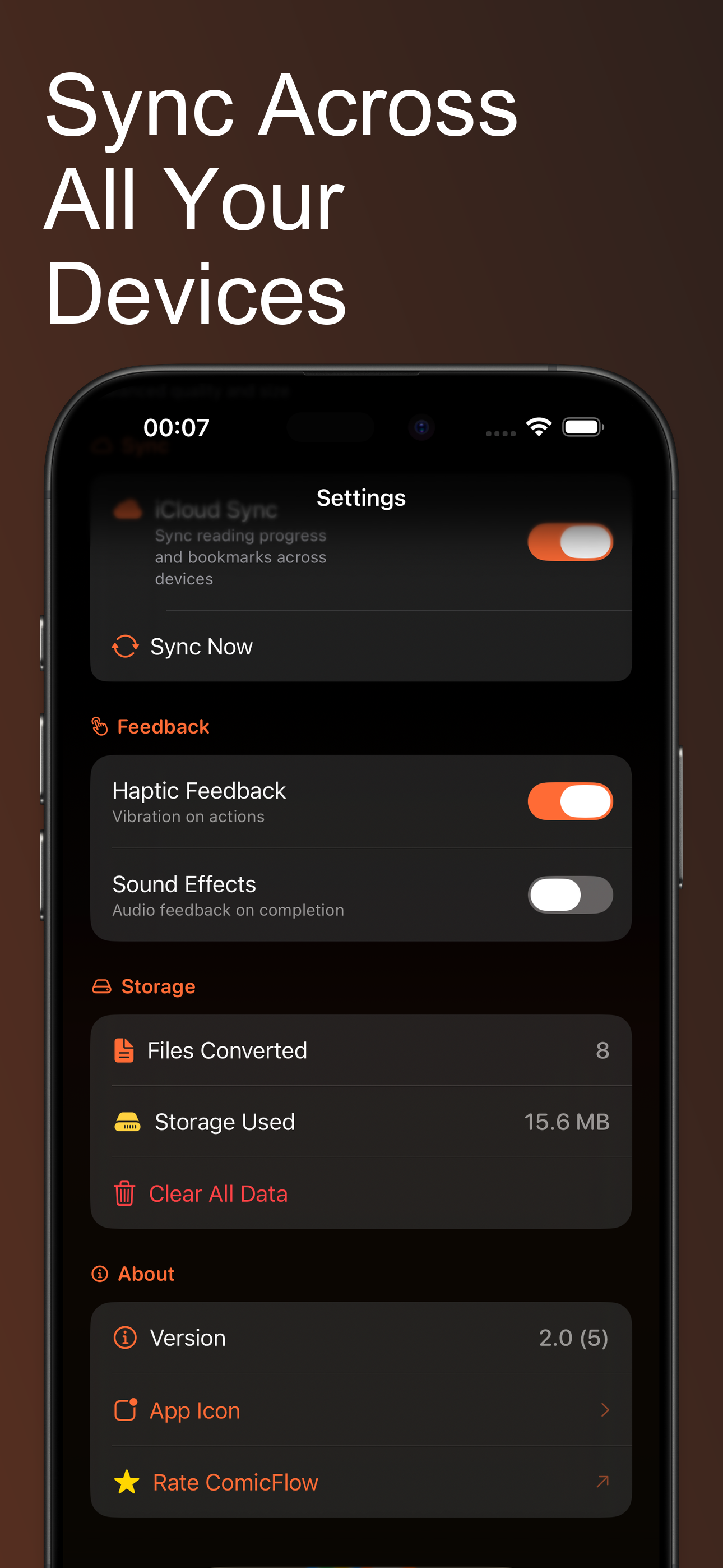 ComicFlow - iCloud sync across all your devices