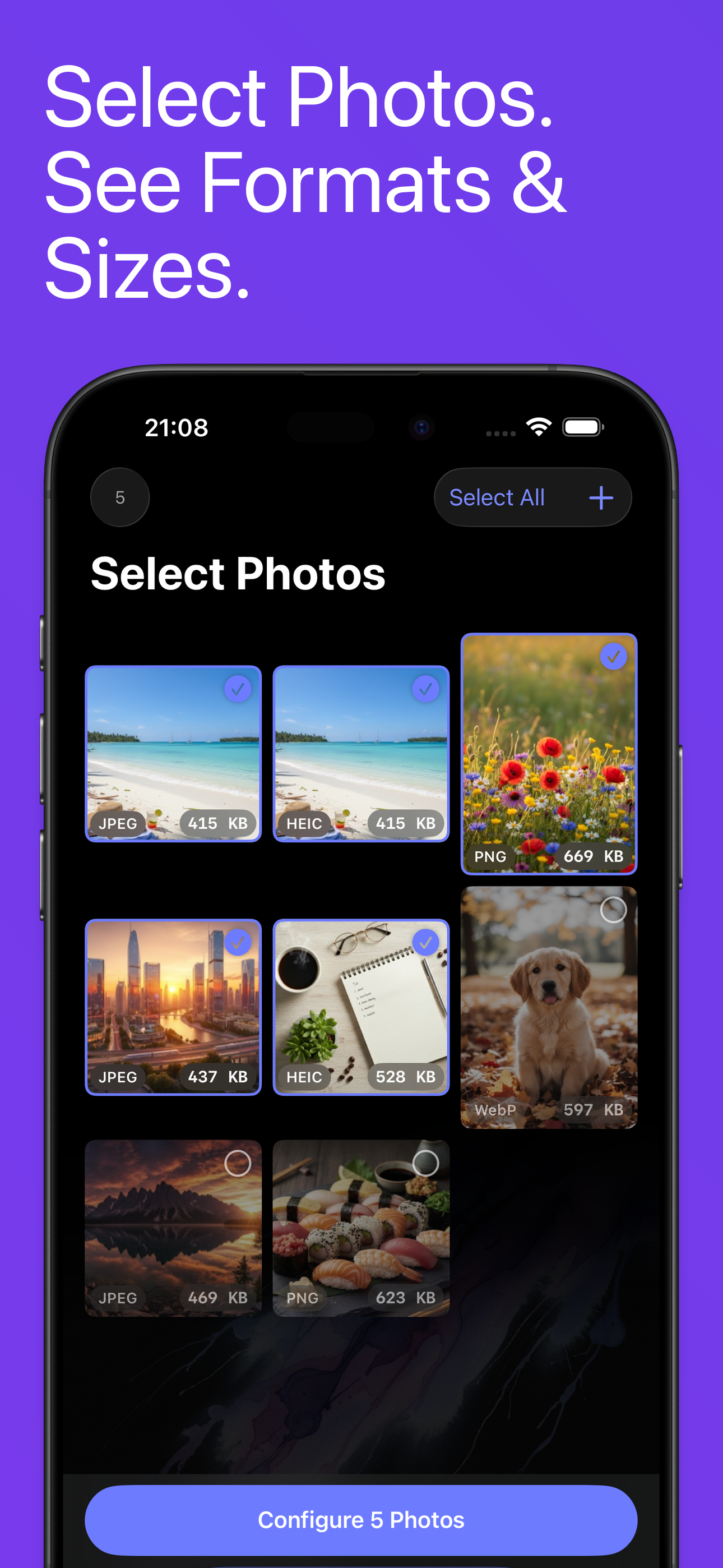 PhotoStrip - Photo picker with formats and sizes